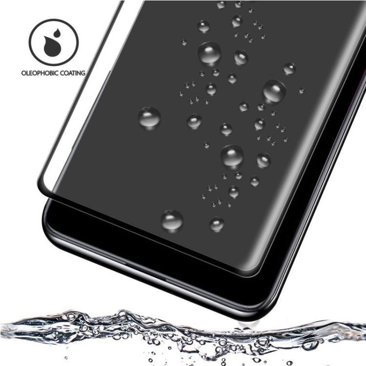 For Galaxy S10 5G  0.3mm 9H Surface Hardness 3D Curved Edge Glue Curved Full Screen Tempered Glass Film, Fingerprint Unlock Is Supported(Black)