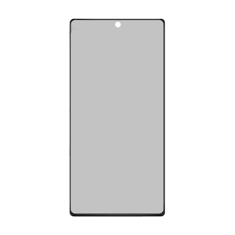 For Galaxy Note 10  0.3mm 9H Surface Hardness 3D Privacy Curved Edge Glue Curved Full Screen Tempered Glass Film, Fingerprint Unlock Is Not Supported (Black)
