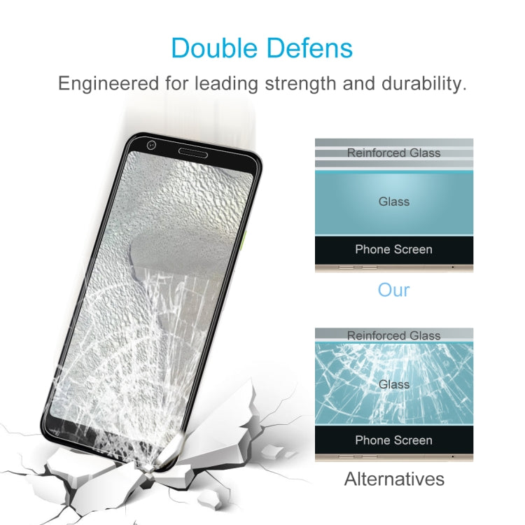 50 PCS 0.26mm 9H 2.5D Tempered Glass Film for Google Pixel 3 Lite