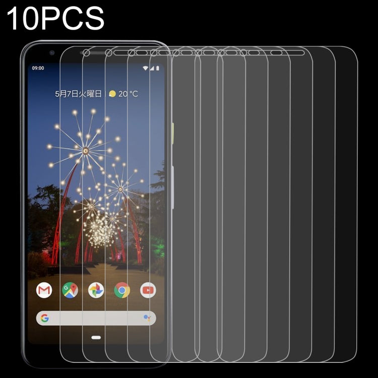 10 PCS 0.26mm 9H 2.5D Tempered Glass Film for Google Pixel 3A XL