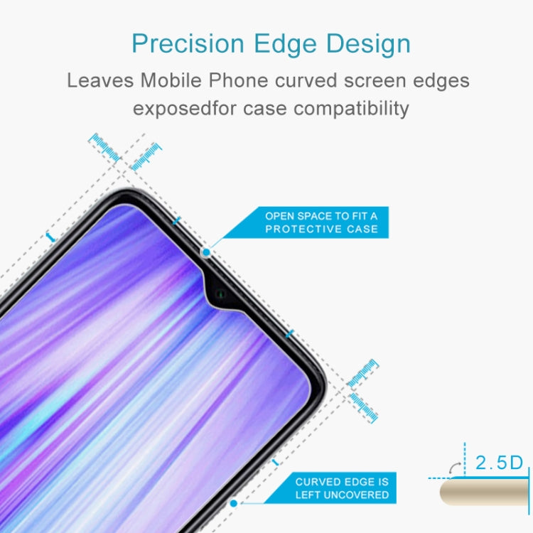 50 PCS for Xiaomi Redmi Note 8 Pro Ultra Slim 9H 2.5D Tempered Glass Screen Protective Film