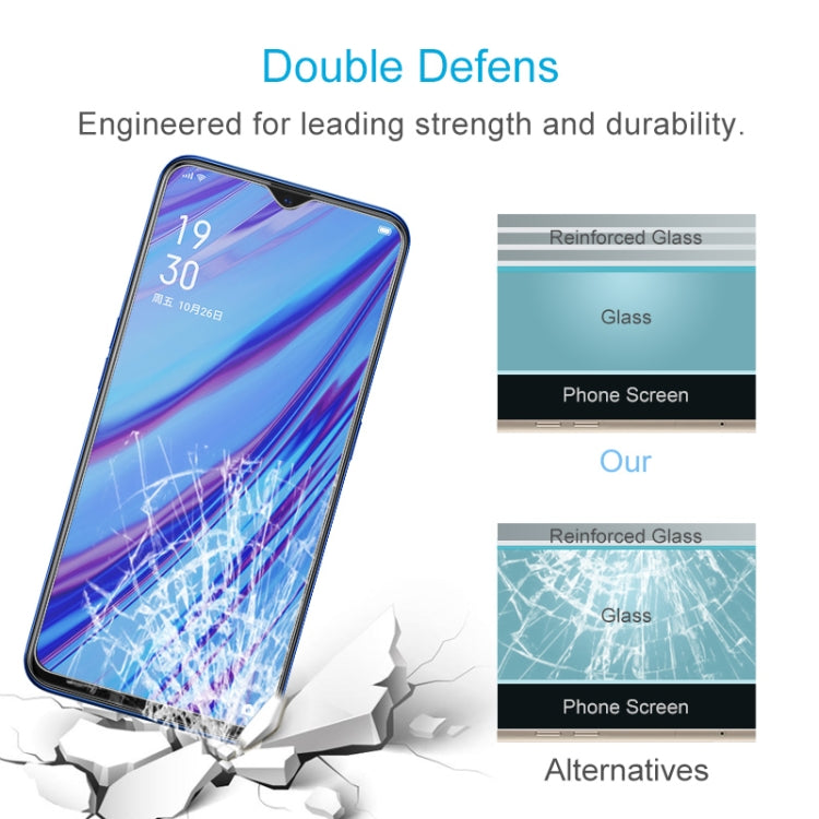 50 PCS 0.26mm 9H 2.5D Tempered Glass Film for OPPO A9X