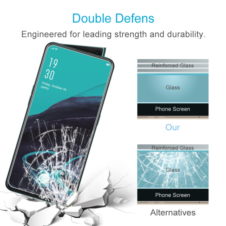50 PCS 0.26mm 9H 2.5D Tempered Glass Film for OPPO Reno 2