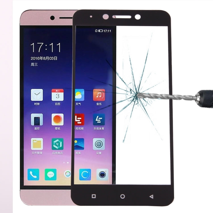 For Letv Le 2 0.3mm 9H Surface Hardness 2.5D Curved Silk-screen Full Screen Tempered Glass Screen Protector(Black)