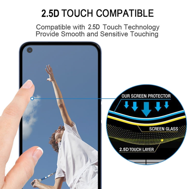 For OPPO A52 25 PCS Full Glue Full Screen Tempered Glass Film
