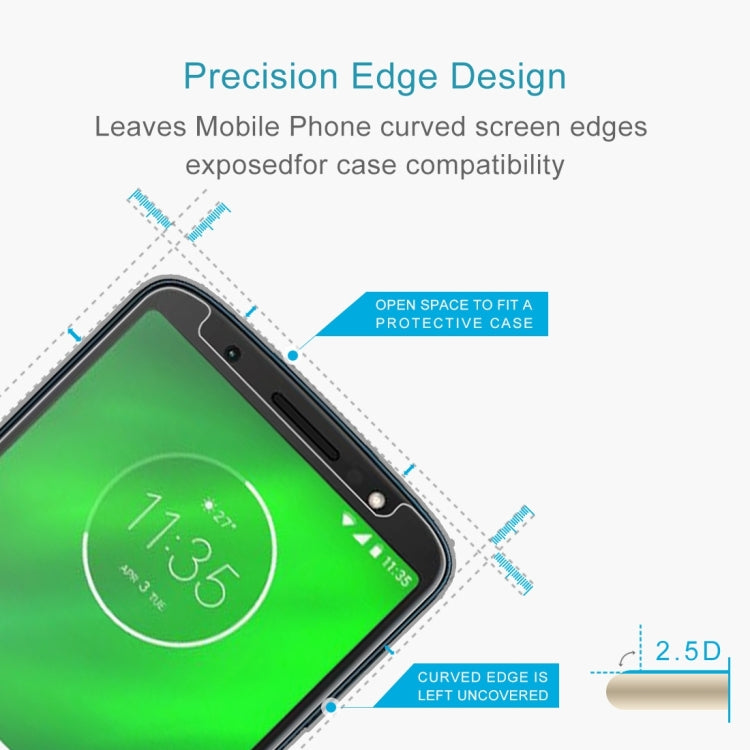 100 PCS 0.26mm 9H 2.5D Tempered Glass Film for Motorola Moto G6 Plus