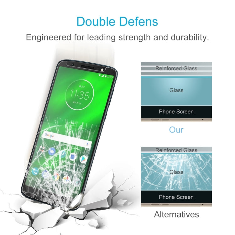 100 PCS 0.26mm 9H 2.5D Tempered Glass Film for Motorola Moto G6 Plus