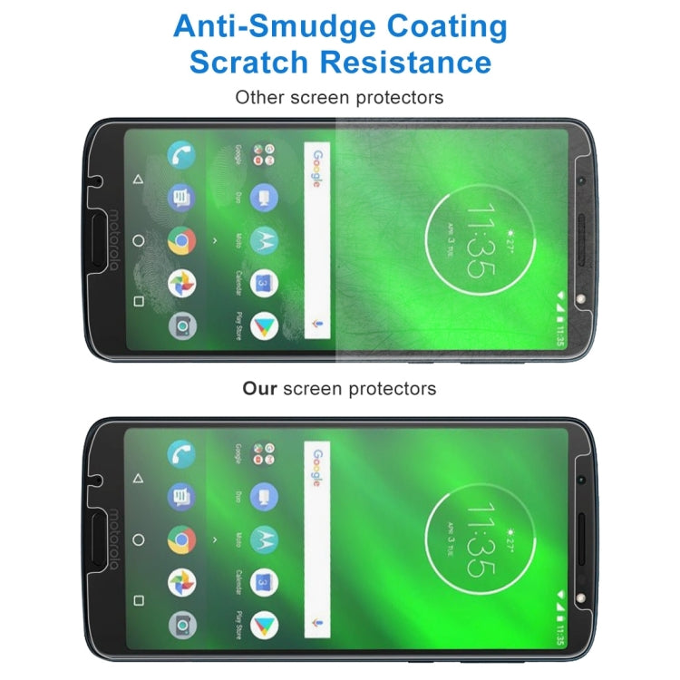 100 PCS 0.26mm 9H 2.5D Tempered Glass Film for Motorola Moto G6 Plus