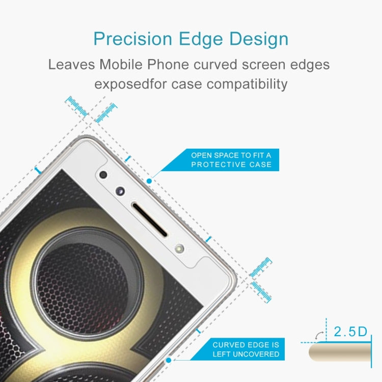 100 PCS 0.26mm 9H 2.5D Tempered Glass Film for Lenovo K8 Note