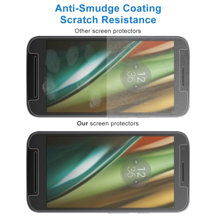 2 PCS 0.26mm 9H 2.5D Tempered Glass Film for Motorola Moto E3