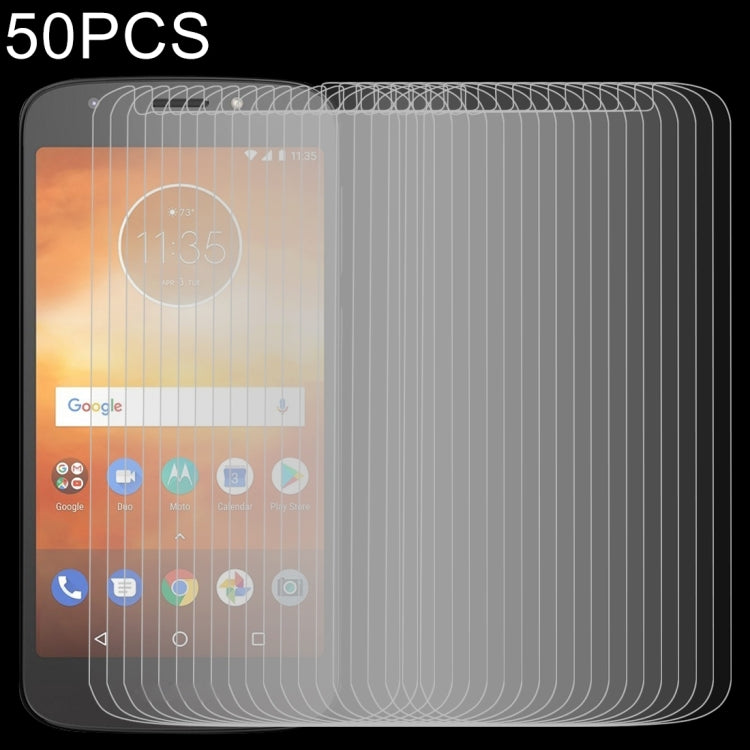 50 PCS 0.26mm 9H 2.5D Tempered Glass Film for Motorola Moto E5