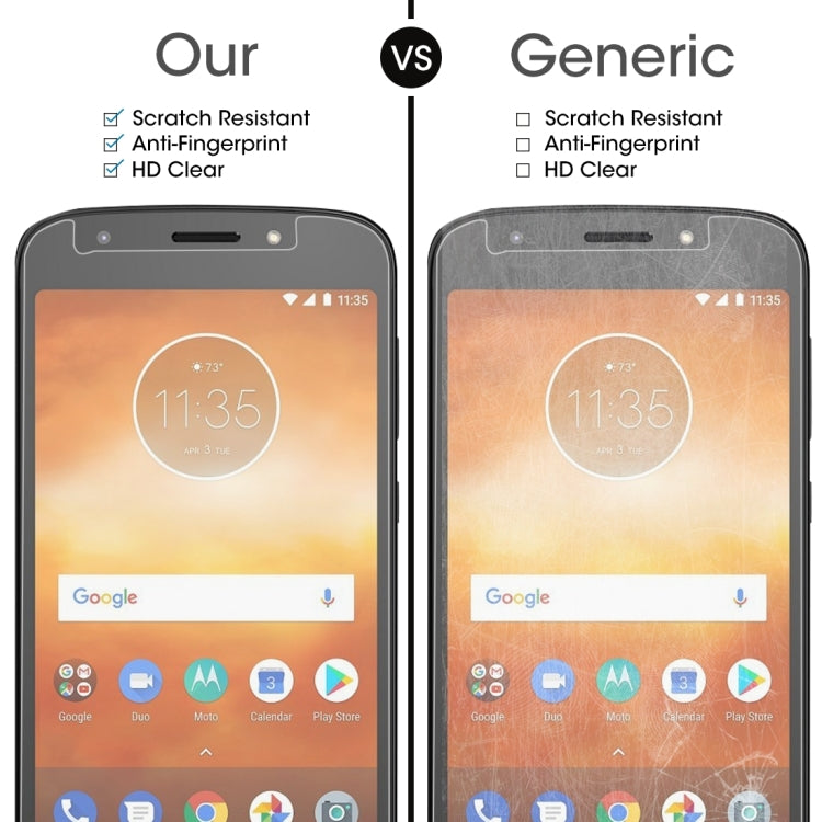 50 PCS 0.26mm 9H 2.5D Tempered Glass Film for Motorola Moto E5