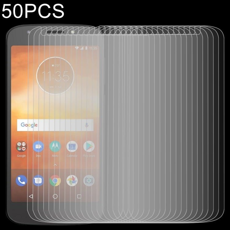 50 PCS  0.26mm 9H 2.5D Tempered Glass Film for Motorola Moto E5 Play