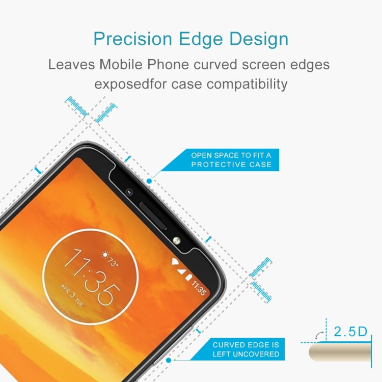 100 PCS 0.26mm 9H 2.5D Tempered Glass Film for Motorola Moto E5 Plus