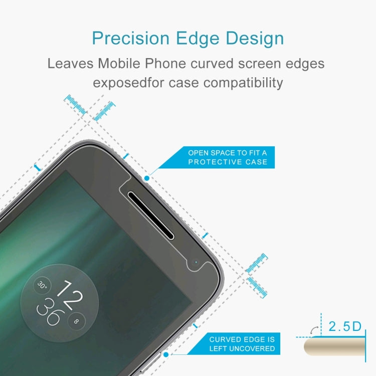 100 PCS 0.26mm 9H 2.5D Tempered Glass Film for Motorola Moto G4 Play