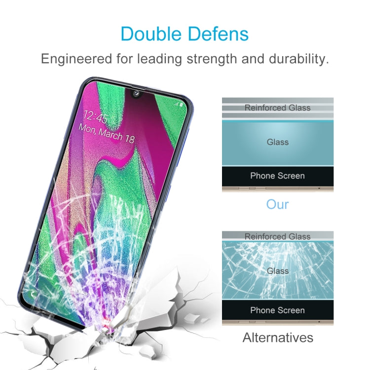 50 PCS 2.5D Non-Full Screen Tempered Glass Film for Galaxy A40