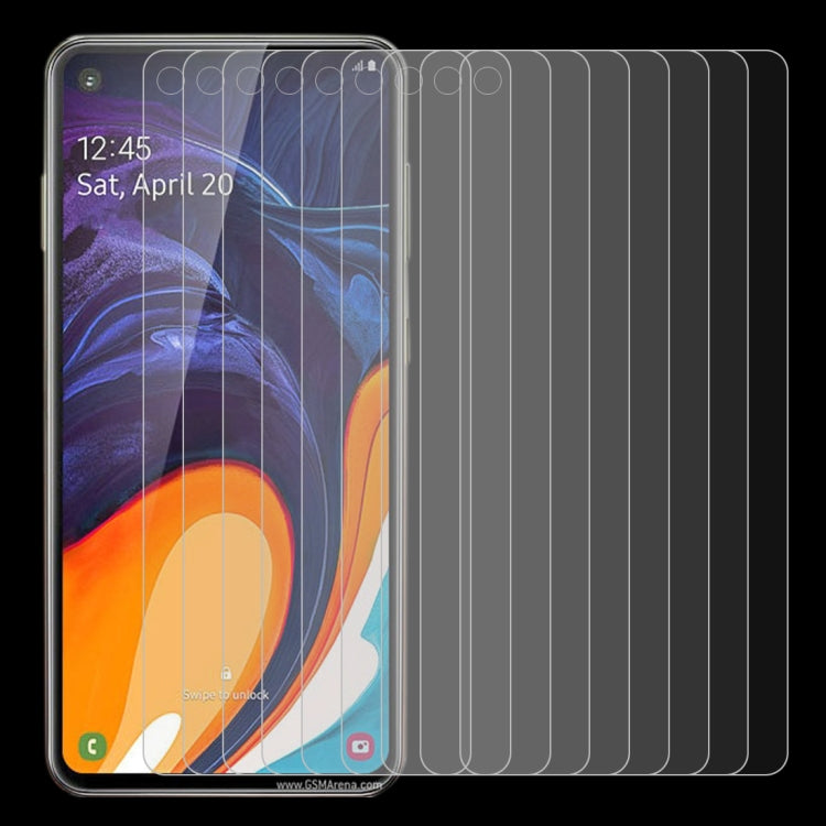 10 PCS 2.5D Non-Full Screen Tempered Glass Film for Galaxy A60