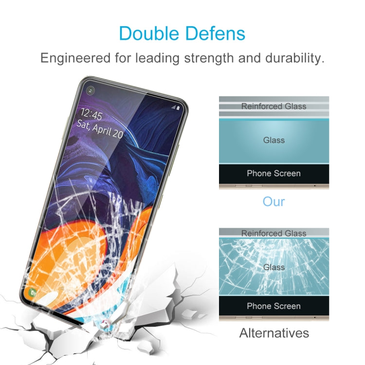 50 PCS 2.5D Non-Full Screen Tempered Glass Film for Galaxy A60
