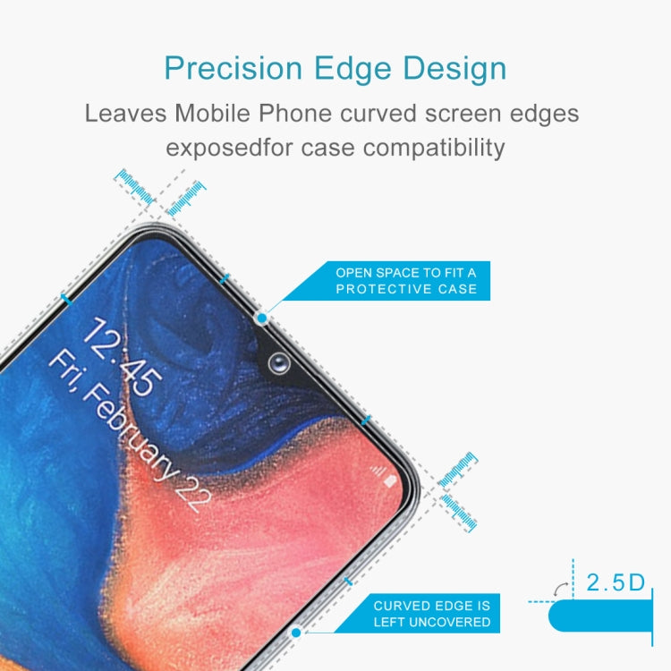 10 PCS 2.5D Non-Full Screen Tempered Glass Film for Galaxy A20e