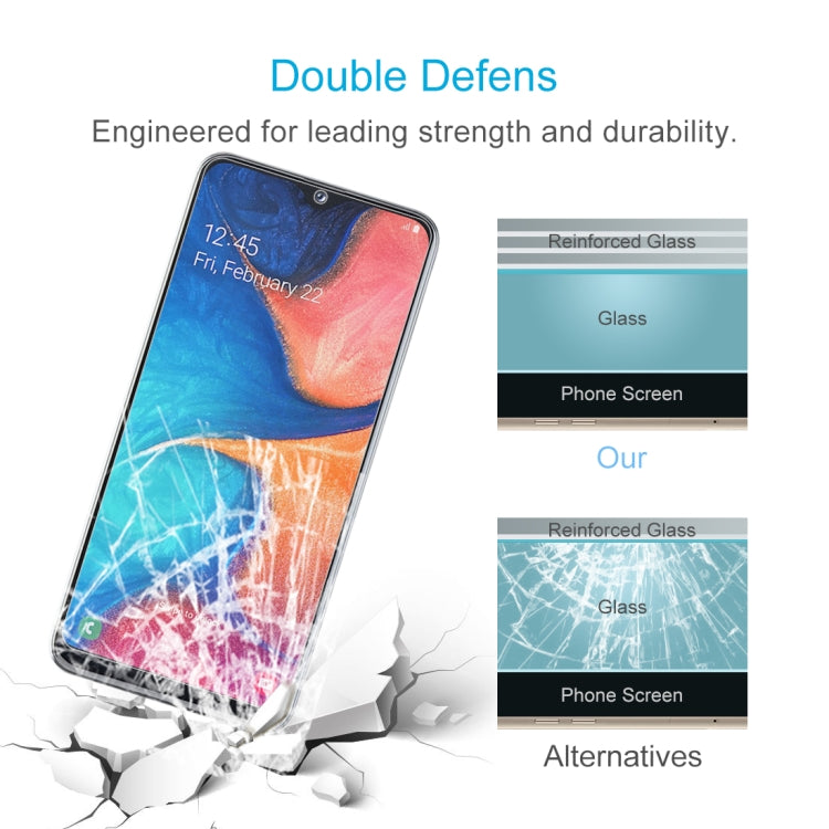 10 PCS 2.5D Non-Full Screen Tempered Glass Film for Galaxy A20e