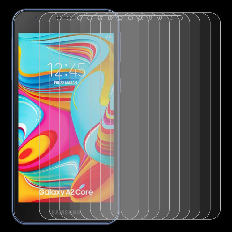 10 PCS 2.5D Non-Full Screen Tempered Glass Film for Galaxy A2 Core