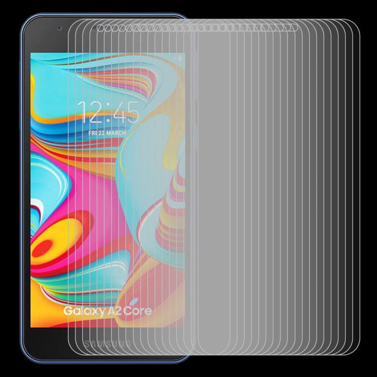 50 PCS 2.5D Non-Full Screen Tempered Glass Film for Galaxy A2 Core