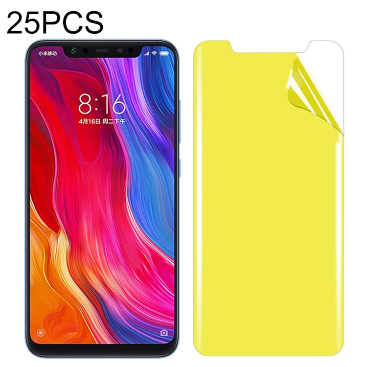 25 PCS For Xiaomi Mi 8 Soft TPU Full Coverage Front Screen Protector