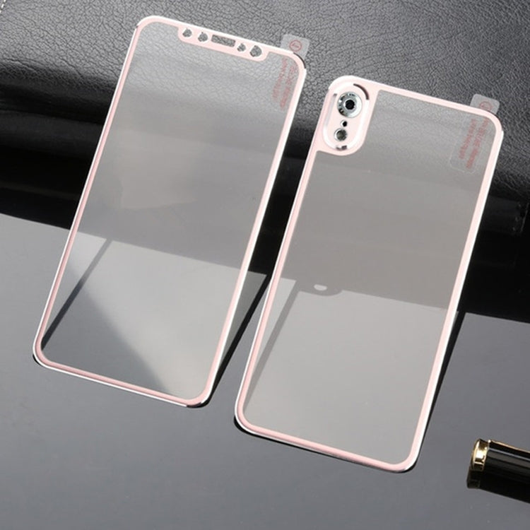 For iPhone XR 25pcs Titanium Alloy Edge Full Coverage Front + Back Tempered Glass Screen Protector