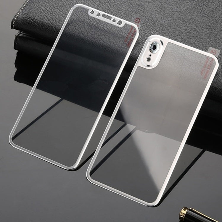 For iPhone XR Titanium Alloy Edge Full Coverage Front + Back Tempered Glass Screen Protector