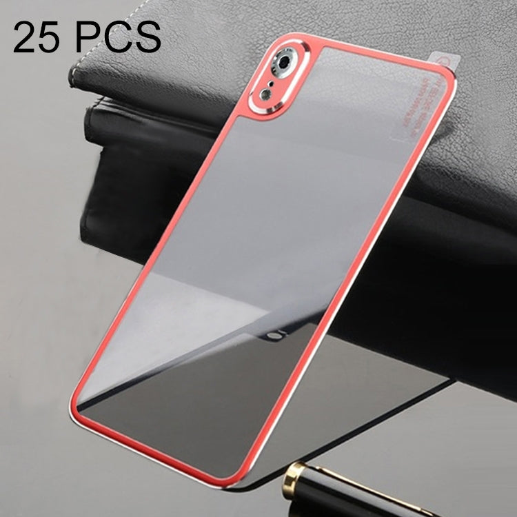 For iPhone XR 25pcs Titanium Alloy Metal Edge Full Coverage Back Tempered Glass Screen Protector
