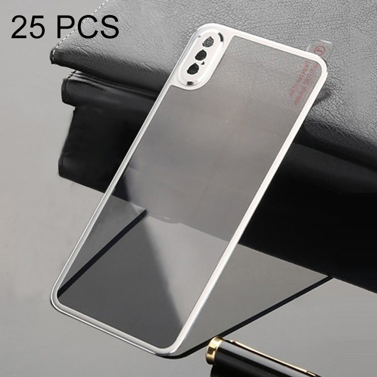 For iPhone XS / X 25pcs Titanium Alloy Metal Edge Full Coverage Back Tempered Glass Screen Protector