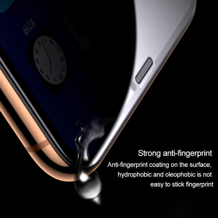 For iPhone XS Max Titanium Alloy Metal Edge Full Coverage Back Tempered Glass Screen Protector