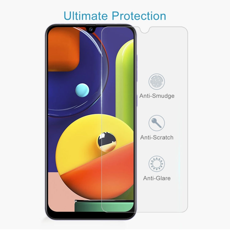50 PCS For Galaxy A50s 2.5D Non-Full Screen Tempered Glass Film