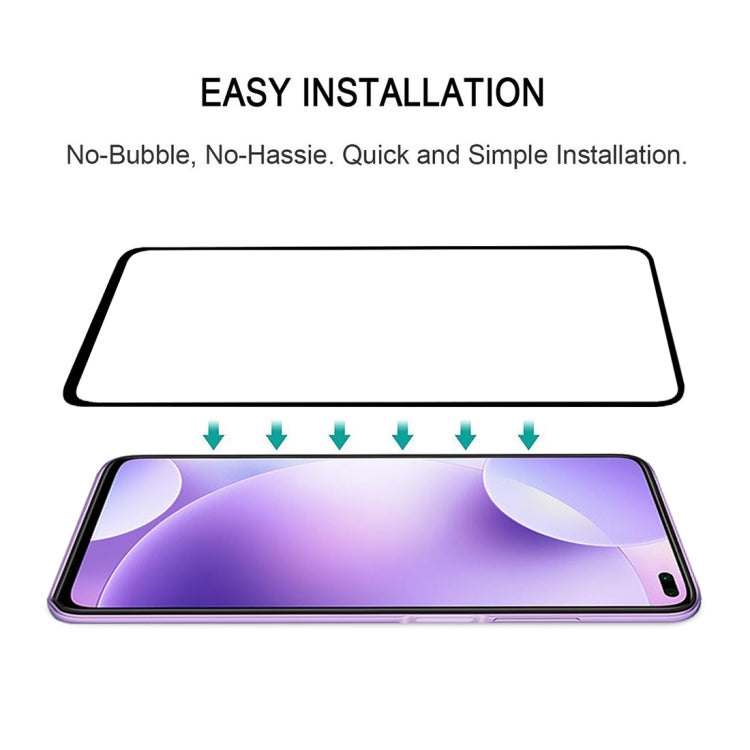 25 PCS For Xiaomi Redmi K30 Full Glue Full Cover Screen Protector Tempered Glass Film