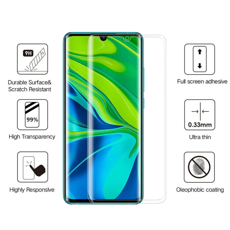 It is suitable for xiaomi CC9 Pro 3D tempered glass film with plastic curved edge and full screen