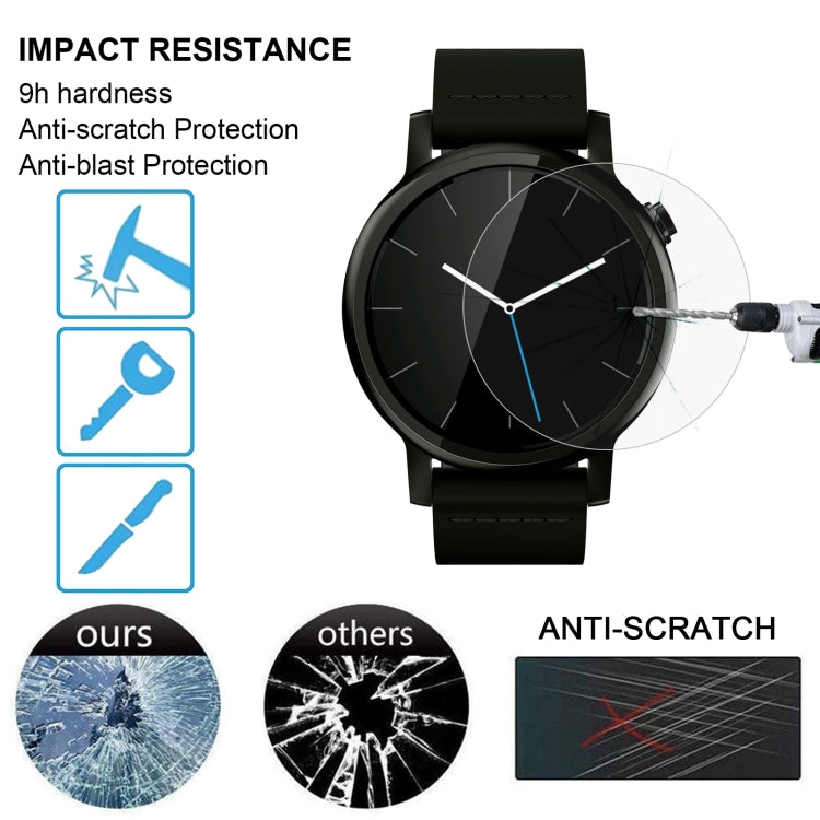 For Motorola Moto 360 (2nd Gen) 42mm 0.26mm 9H+ Surface Hardness Explosion-proof Tempered Glass Screen Film