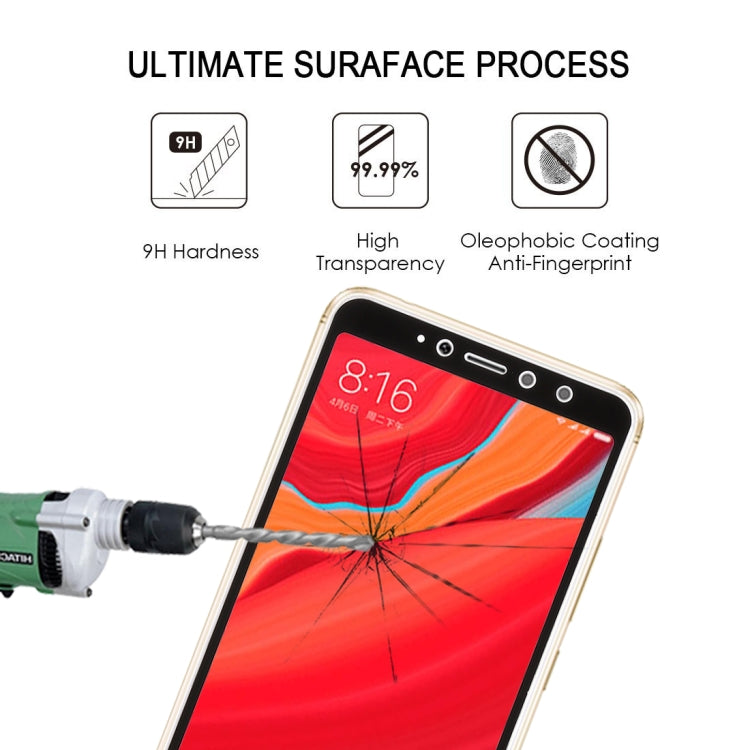 0.26mm 9H 2.5D Anti-scratch Silk-screen Tempered Glass Full Screen Film for Xiaomi Redmi S2