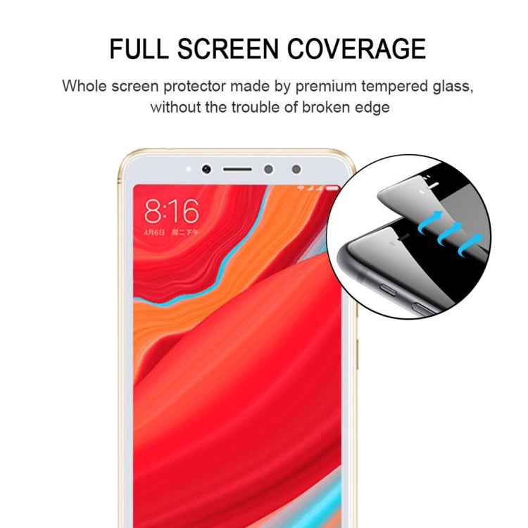 0.26mm 9H 2.5D Anti-scratch Silk-screen Tempered Glass Full Screen Film for Xiaomi Redmi S2