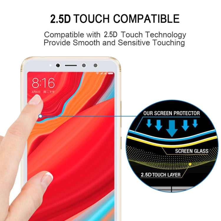 0.26mm 9H 2.5D Anti-scratch Silk-screen Tempered Glass Full Screen Film for Xiaomi Redmi S2