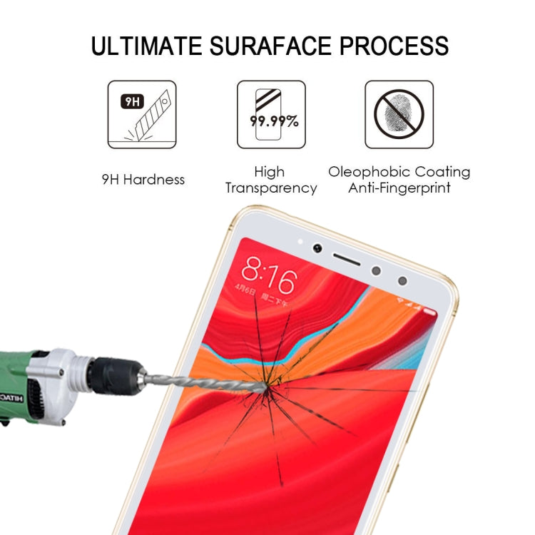 0.26mm 9H 2.5D Anti-scratch Silk-screen Tempered Glass Full Screen Film for Xiaomi Redmi S2