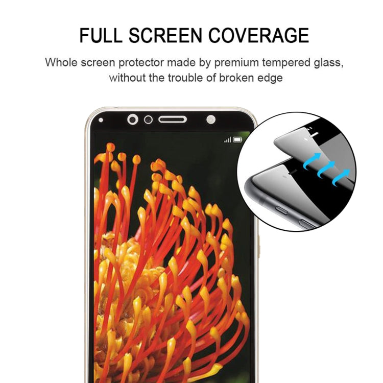 0.26mm 9H 2.5D Anti-scratch Silk-screen Tempered Glass Full Screen Film for Huawei Y6 (2018)