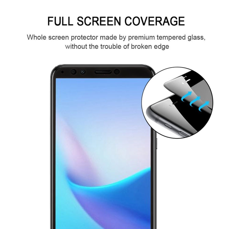 0.26mm 9H 2.5D Anti-scratch Silk-screen Tempered Glass Full Screen Film for Huawei Nova 2 Lite / Y7 Prime (2018)