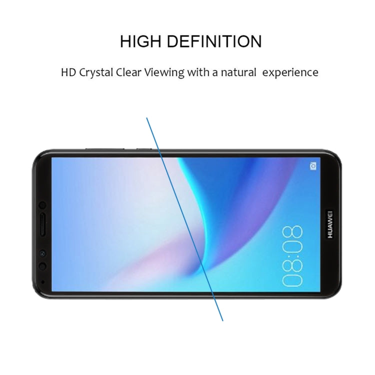 0.26mm 9H 2.5D Anti-scratch Silk-screen Tempered Glass Full Screen Film for Huawei Nova 2 Lite / Y7 Prime (2018)