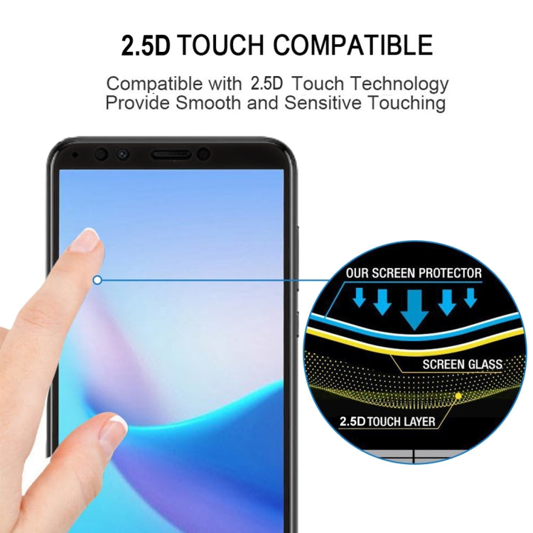 0.26mm 9H 2.5D Anti-scratch Silk-screen Tempered Glass Full Screen Film for Huawei Nova 2 Lite / Y7 Prime (2018)