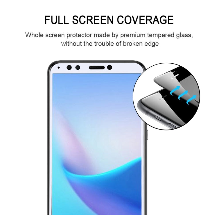 0.26mm 9H 2.5D Anti-scratch Silk-screen Tempered Glass Full Screen Film for Huawei Nova 2 Lite / Y7 Prime (2018)