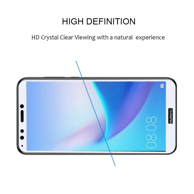 0.26mm 9H 2.5D Anti-scratch Silk-screen Tempered Glass Full Screen Film for Huawei Nova 2 Lite / Y7 Prime (2018)