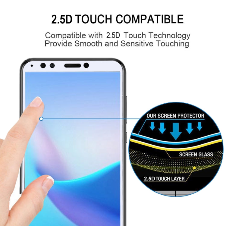 0.26mm 9H 2.5D Anti-scratch Silk-screen Tempered Glass Full Screen Film for Huawei Nova 2 Lite / Y7 Prime (2018)