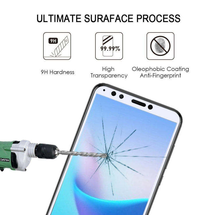 0.26mm 9H 2.5D Anti-scratch Silk-screen Tempered Glass Full Screen Film for Huawei Nova 2 Lite / Y7 Prime (2018)