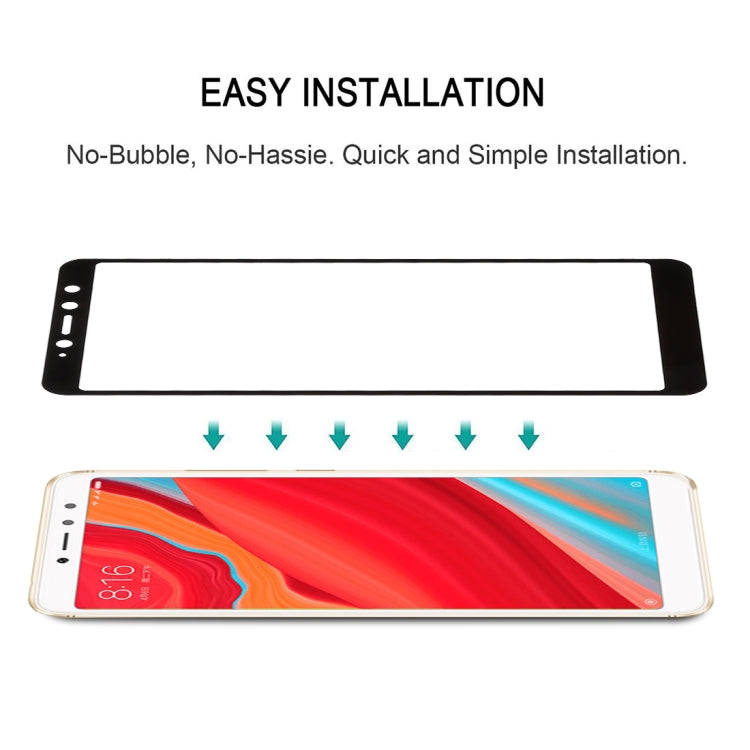 0.3mm 9H Surface Hardness 2.5D Curved Edge Full Screen Full Glue Tempered Glass Film for Xiaomi Redmi S2 (Black)