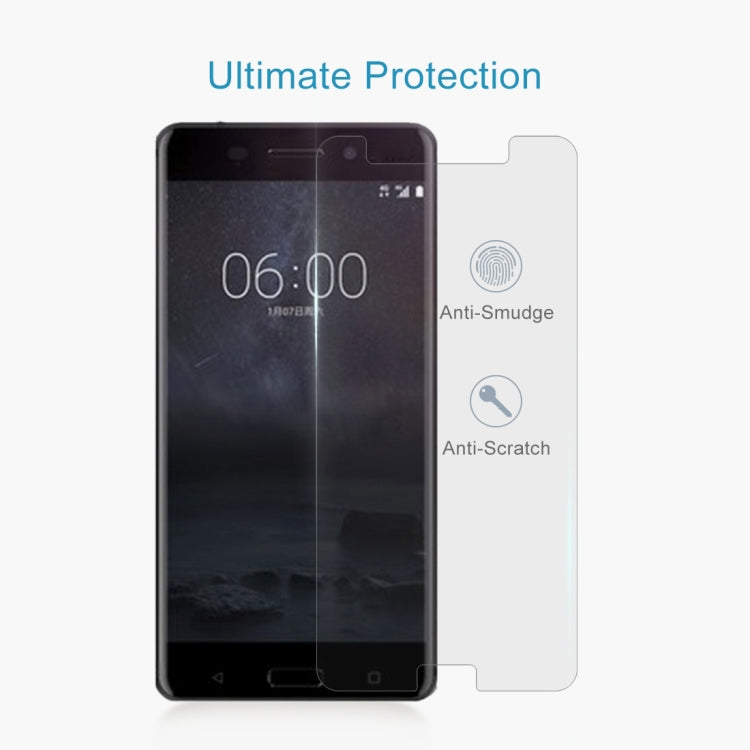 100 PCS for Nokia 6 0.26mm 9H Surface Hardness 2.5D Curved Tempered Glass Screen Protector Film